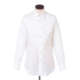 フレンチリネン レギュラーカラーシャツ ホワイト