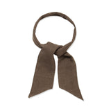 【1/24(土)13:00販売開始予定】Ermenegildo Zegna シルクウールリネン 千鳥柄 ネッカチーフ ブラウン