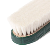 山羊毛 鰐革洋服ブラシ ダークグリーン