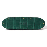 山羊毛 鰐革洋服ブラシ ダークグリーン