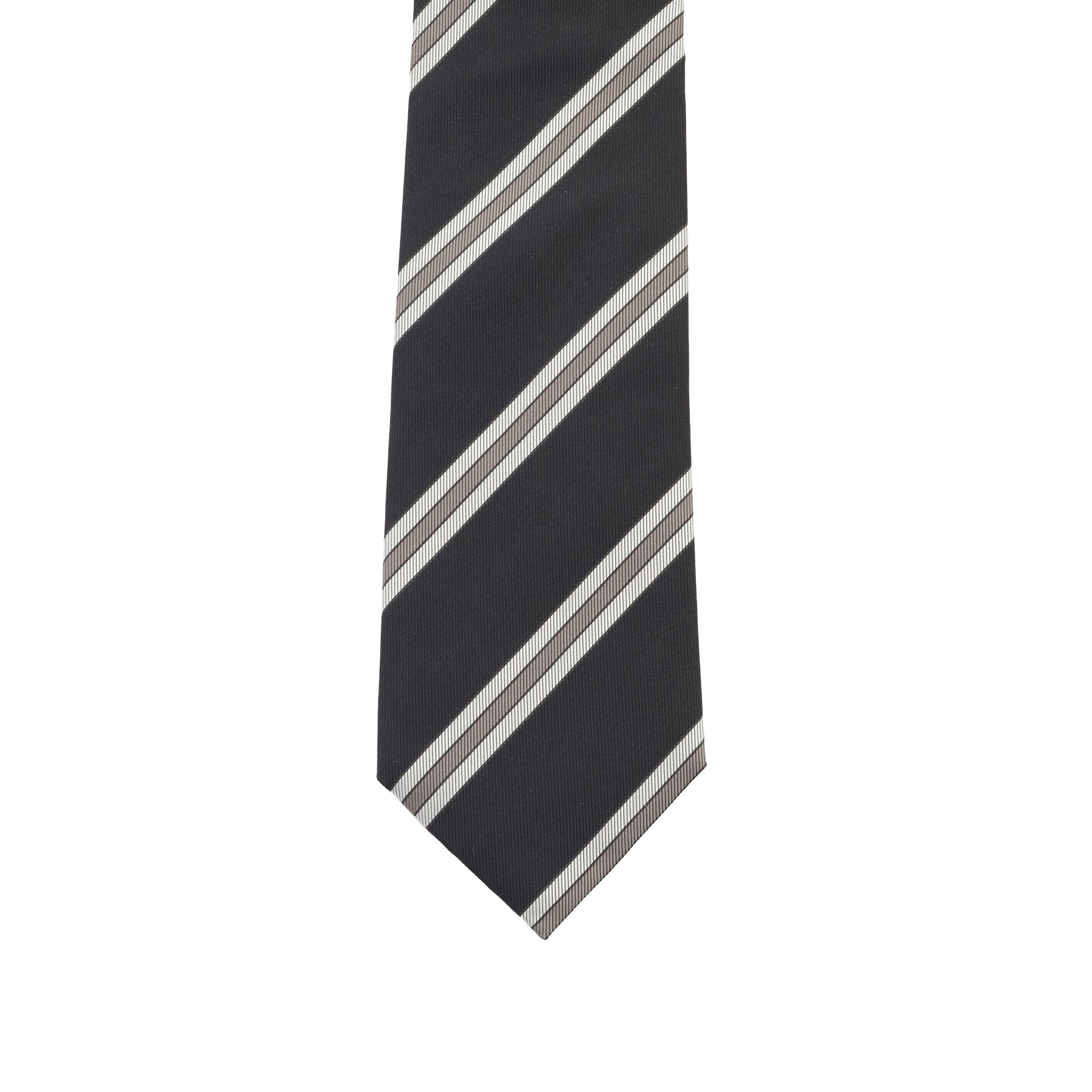 THE SOLE（ザソール）レジメンタルタイ ネイビー × ホワイト × グレー