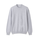 カシミヤフェルテッド クルーネックニット ライトグレー