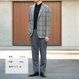 Lanificio di Pray カシミヤ チェックジャケット グレー