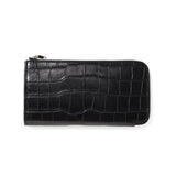 【11/27(木)19:00 販売開始予定】クロコダイル L字ロングジップウォレット ブラック
