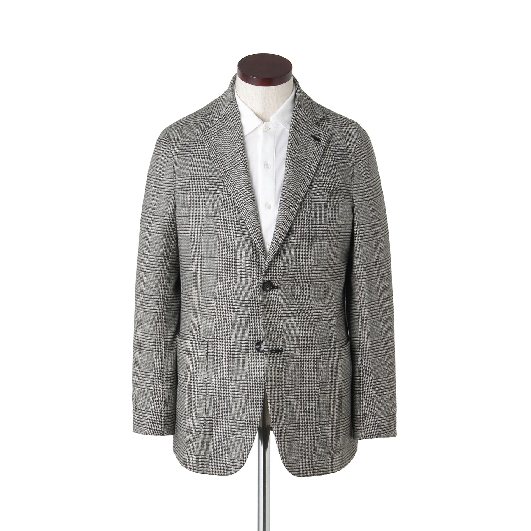 Finjack（フィンジャック）ウールストレッチグレーグレンチェック