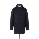 カシミヤフーデッドコート ネイビー