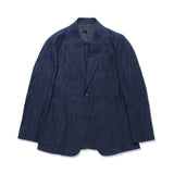 コットンリネン楊柳 ネイビージャケット