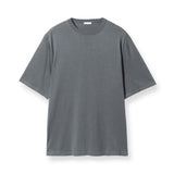 【4/28(火)19:00販売開始予定】14ゲージウォッシャブルシルク クルーネックニットTシャツ グレー