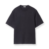【4/28(火)19:00販売開始予定】14ゲージウォッシャブルシルク クルーネックニットTシャツ ブラック