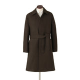 Loro Piana ウールカシミヤ シングルバルカラーコート ブラウン