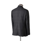 VITALE BARBERIS CANONICO ウール グレンチェックジャケット チャコールグレー