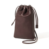 Coulisse 巾着袋 サドルレザー ブラウン