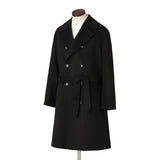 カシミヤダブルチェスターコート ブラック