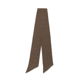 【1/24(土)13:00販売開始予定】Ermenegildo Zegna シルクウールリネン 千鳥柄 ネッカチーフ ブラウン