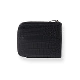 【9/24(木)19:00販売開始予定】プルアップクロコダイル L字 ジップウォレット ブラック