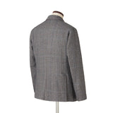 【12/9(火)13:00 販売開始予定】ヴィンテージグアナコカシミヤ ウィンドウペーンチェックジャケット ライトグレー