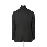 カシミヤシルク ネイビーダイアゴナル ダブルジャケット