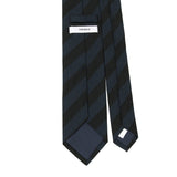 ネイビー×ブラック レジメンタルネクタイ