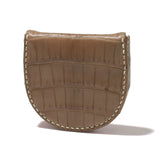 馬蹄(ばてい)クロコダイルコインケース トープ