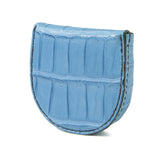馬蹄(ばてい)クロコダイルコインケース ライトブルー