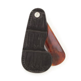 ヌバッククロコダイルケース鼈甲シューホーン ブラック