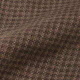 【1/24(土)13:00販売開始予定】Ermenegildo Zegna シルクウールリネン 千鳥柄 ネッカチーフ ブラウン