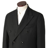 カシミヤシルク ネイビーダイアゴナル ダブルジャケット