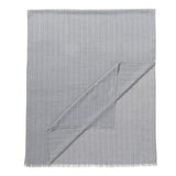 PIACENZAカシミヤ ハンドメイドストール グレーストライプ