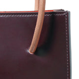 LIBERO ミニバッグ コードバン バーガンディー×ブラック