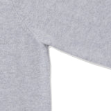 カシミヤフェルテッド クルーネックニット ライトグレー