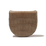 馬蹄(ばてい)クロコダイルコインケース トープ