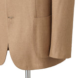 カシミヤシルク バスケット織ジャケット キャメル