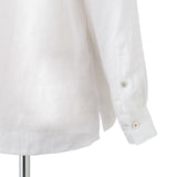 【4/30(木)19:00販売開始予定】フレンチリネン オープンカラーシャツ ホワイト