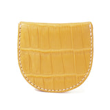 馬蹄(ばてい)クロコダイルコインケース イエロー