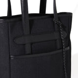 【1/29(木)19:00販売開始予定】LIAM キャンバスレザー ミドルトートバッグ ブラック