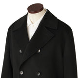 カシミヤダブルチェスターコート ブラック
