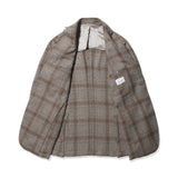 Lanificio di Pray カシミヤ チェックジャケット グレー