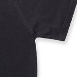 【4/28(火)19:00販売開始予定】14ゲージウォッシャブルシルク クルーネックニットTシャツ ブラック