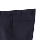 【10/17(土)18:00販売開始予定】<SANTANIELLO×THE SOLE> CORICE ウールストレッチ 1プリーツテーパードパンツ ネイビー ※MASTER PLAN、MINIMAL WARDROBE、菅原靴店3社別注 THESOLEキーチェーン付き