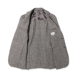 ドンゴロスリネン グレンチェック ジャケット グレー