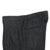 コットンリネン楊柳 ドローコードトラウザーズ ブラック