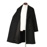 カシミヤダブルチェスターコート ブラック