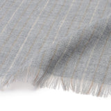 PIACENZAカシミヤ ハンドメイドストール グレーストライプ