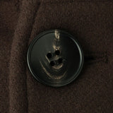 Loro Piana ウールカシミヤ シングルバルカラーコート ブラウン