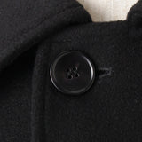 ウールカシミヤ シングルバルカラーコート ブラック