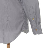 セミワイドカラーシャツ ペンシルストライプ ネイビー