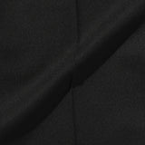 ARECHI ウールストレッチ 1プリーツテーパードパンツ ブラック