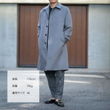 PIACENZA カシミヤ シングルバルカラーコート グレー