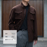 【10/29(木)19:00販売開始予定】ウールカシミヤ ダブルフェイス M65フィールドジャケット ブラウン