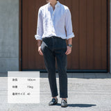 フレンチリネン レギュラーカラーシャツ ホワイト